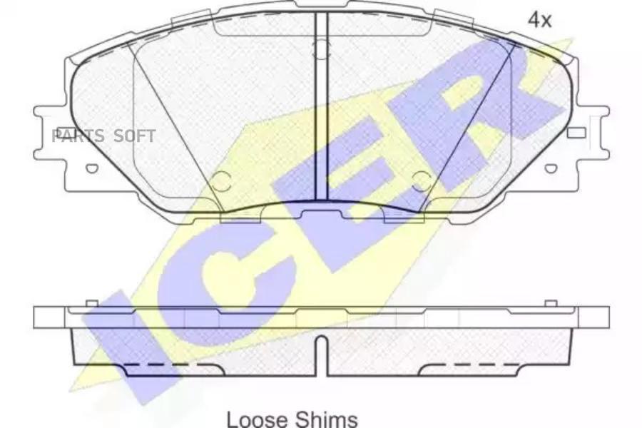 

Колодки Передние Toyota Rav 4 06-> Icer 181762 Icer арт. 181762