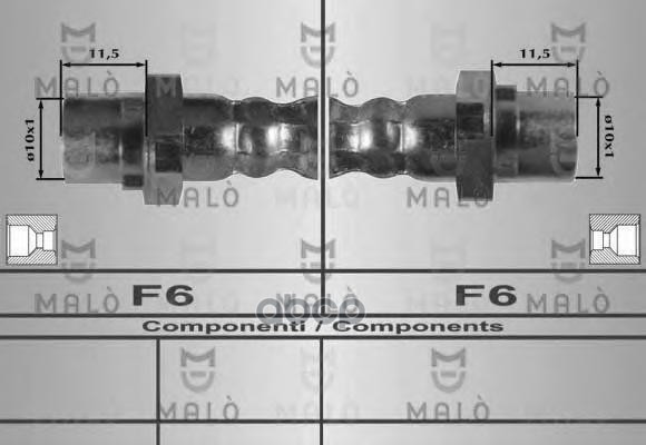 

Шланг Тормозной Malo 80232