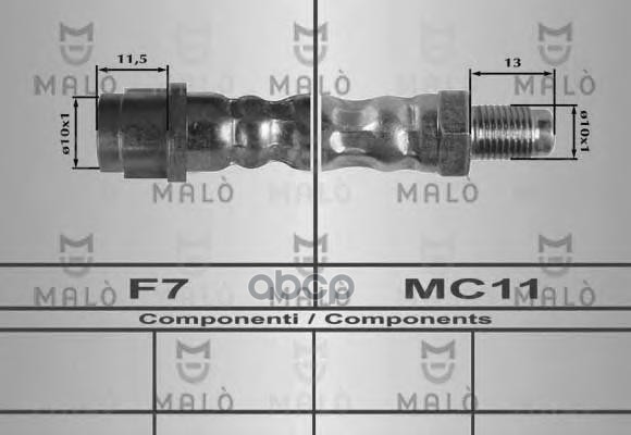 

Шланг Тормозной Malo 80194
