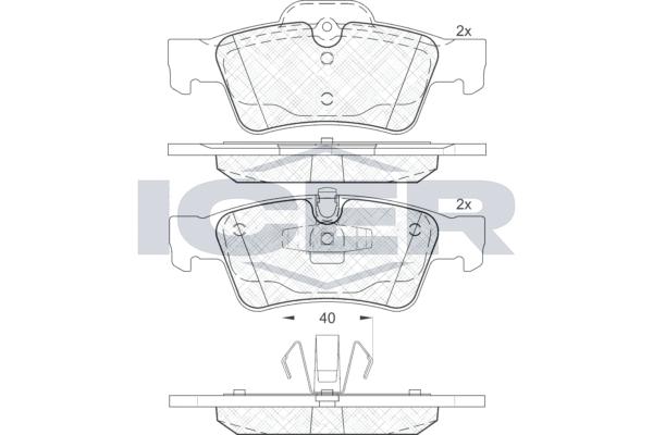 

Колодки Задние Mb Ml(W164)/Gl(X164) 04- Icer 181770 Icer арт. 181770