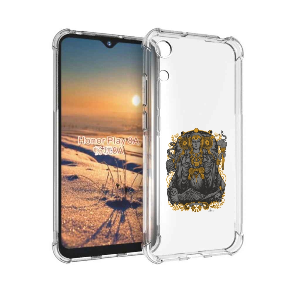 

Чехол бампер MyPads божество с золотыми элементами для Honor 8A., Прозрачный, Tocco