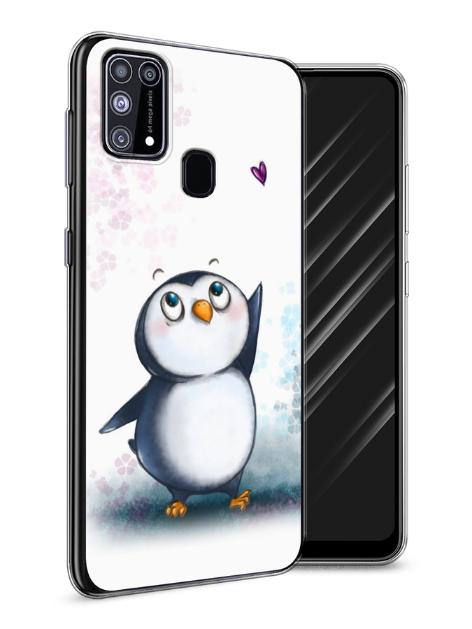 

Чехол Awog на Samsung Galaxy M31 / Самсунг M31 "Пингвин и сердечко", Разноцветный, 2100750-1