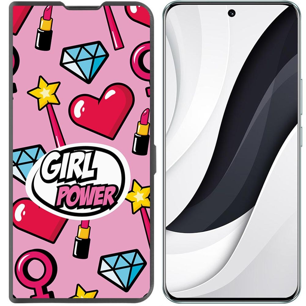 

Чехол-книжка Krutoff Eco Book для Honor 90 Girl Power (черный)
