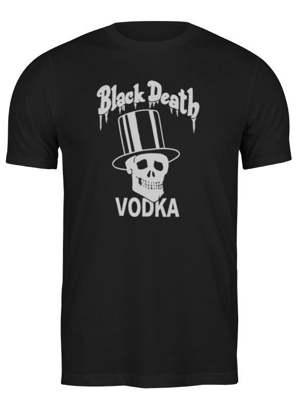 

Футболка мужская Printio Black death vodka черная XL, Черный, Black death vodka