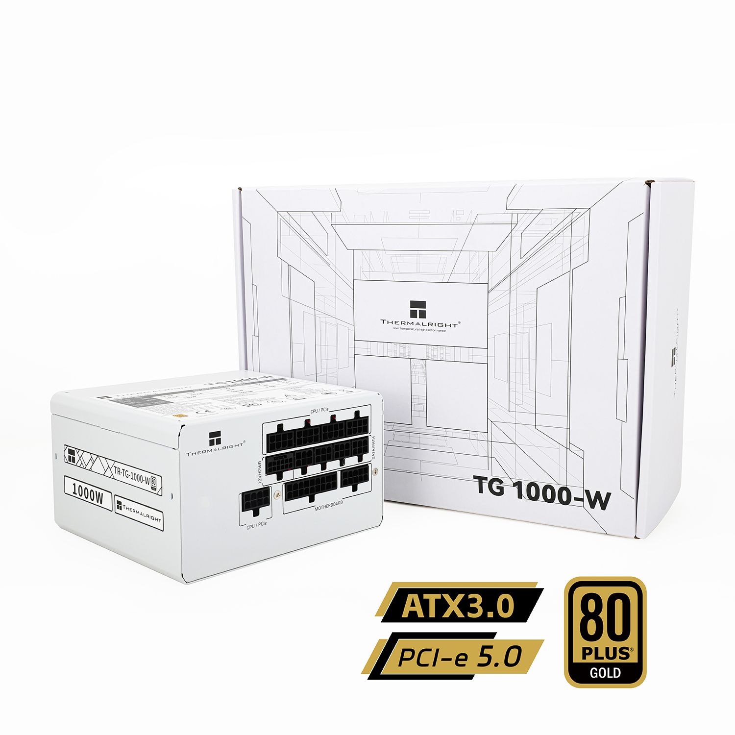 

Блок питания компьютера Thermalright TR-TG1000W 1000W, Белый, TR-TG1000W