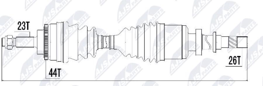

Полуось, renault clio iii 1.5dci 07- NTY npwre018