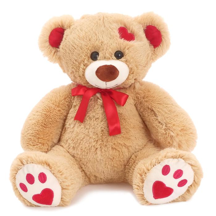 фото Мягкая игрушка любимая медведь кельвин кофейный, 50 см любимая игрушка