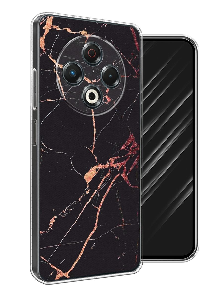 

Чехол Awog на Tecno Spark 30 "Мрамор розовое золото", Черный;розовый, 309150-1