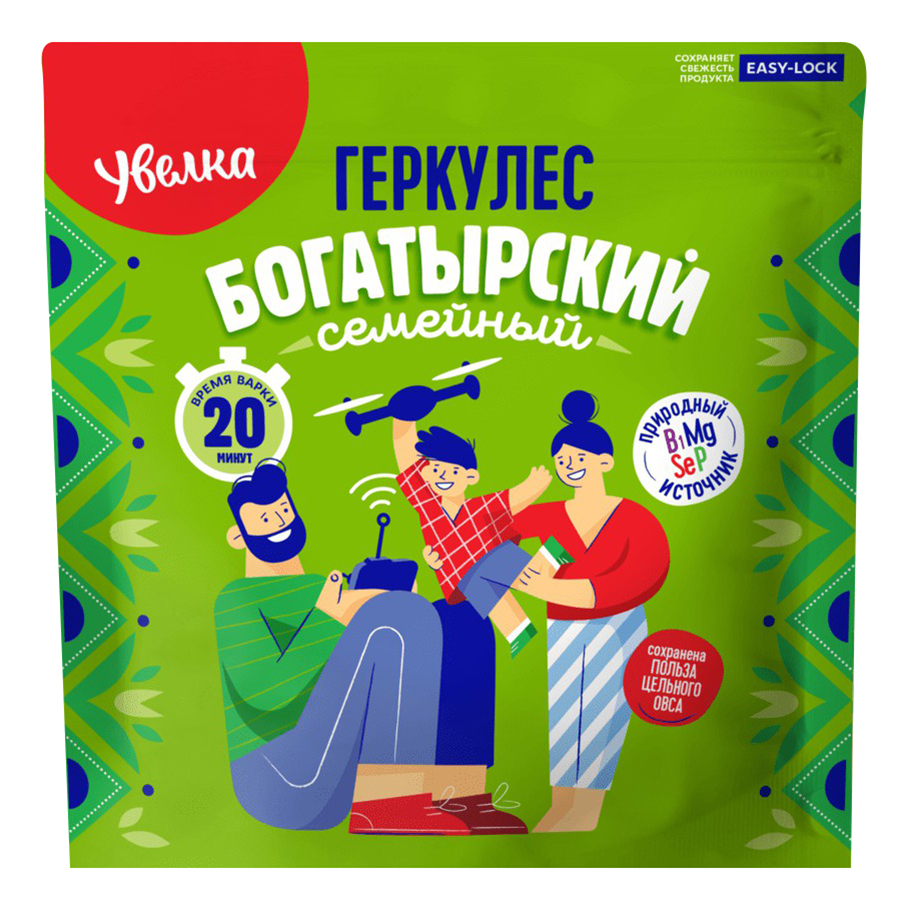 

Хлопья Увелка Геркулес Богатырский семейный 500 г