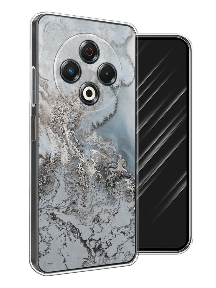 

Чехол Awog на Tecno Spark 30 "Морозная лавина серая", Серый;серебристый, 309150-1