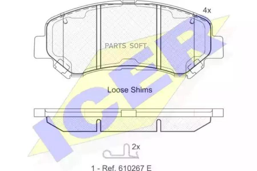 

Колодки Передние Nissan Quashqai/ X-Trail Icer 181834 Icer арт. 181834