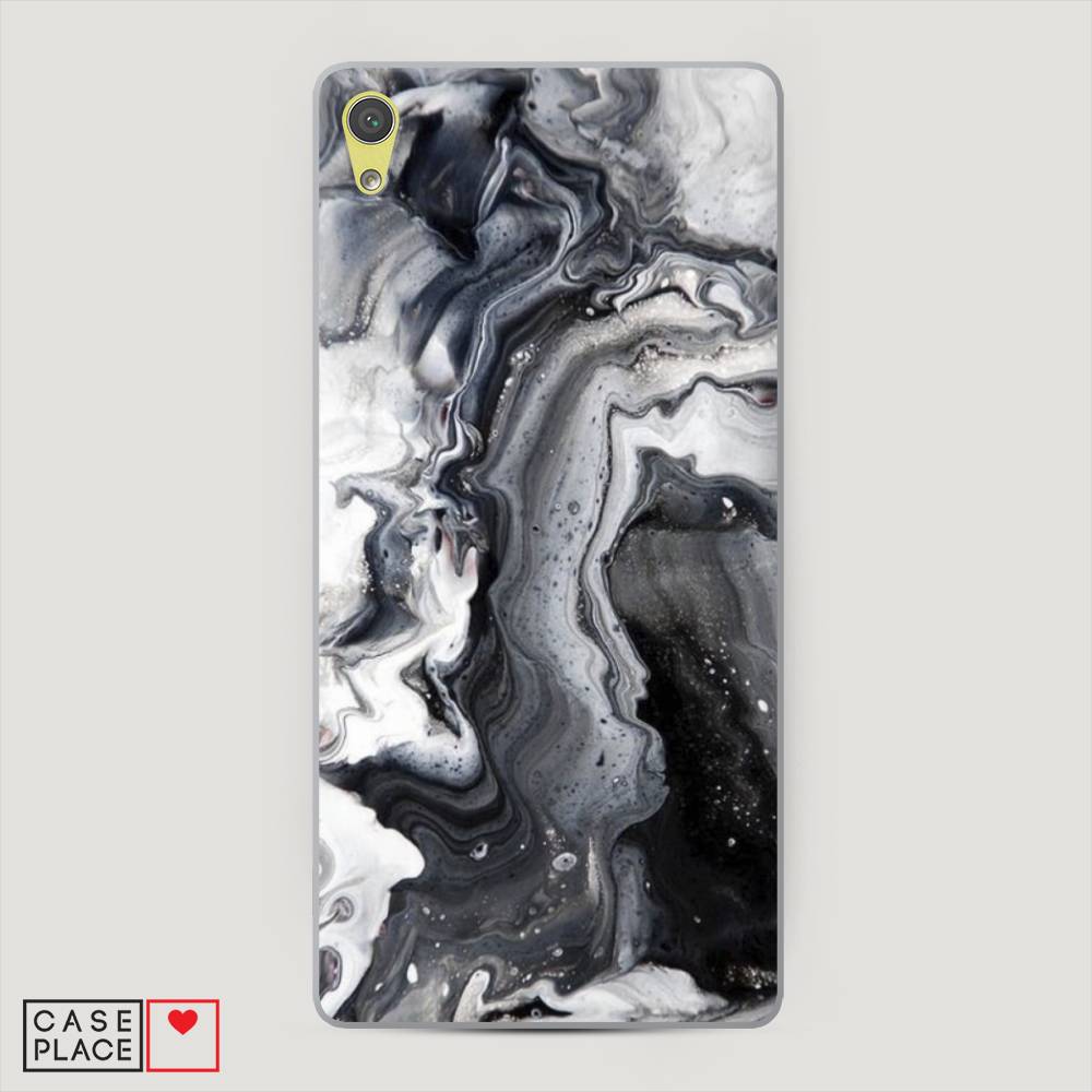 

Пластиковый чехол "Бело-черные сложные полосы" на Sony Xperia XA Ultra