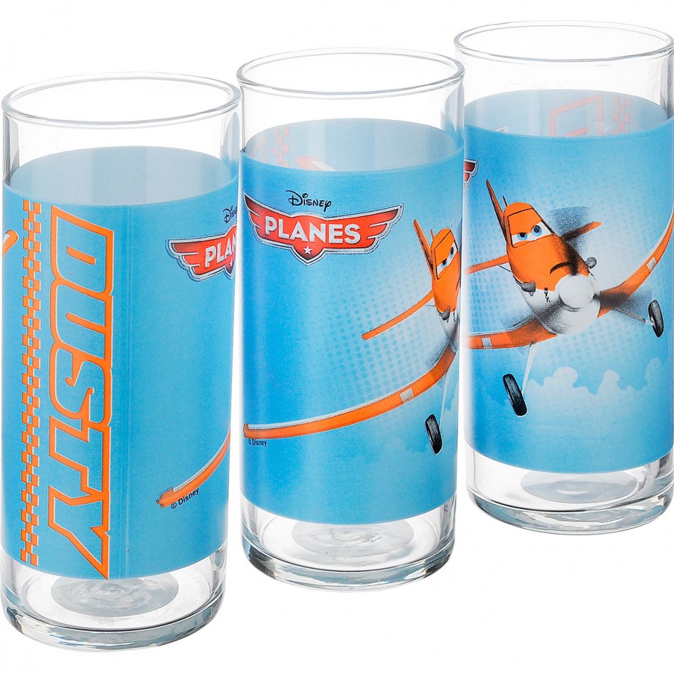 

Набор стаканов Luminarc для воды Disney Planes 300 мл, 3 шт J0799, Разноцветный