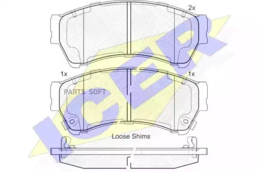 

Колодки Передние Mazda 6 07-> Icer 181868 Icer арт. 181868