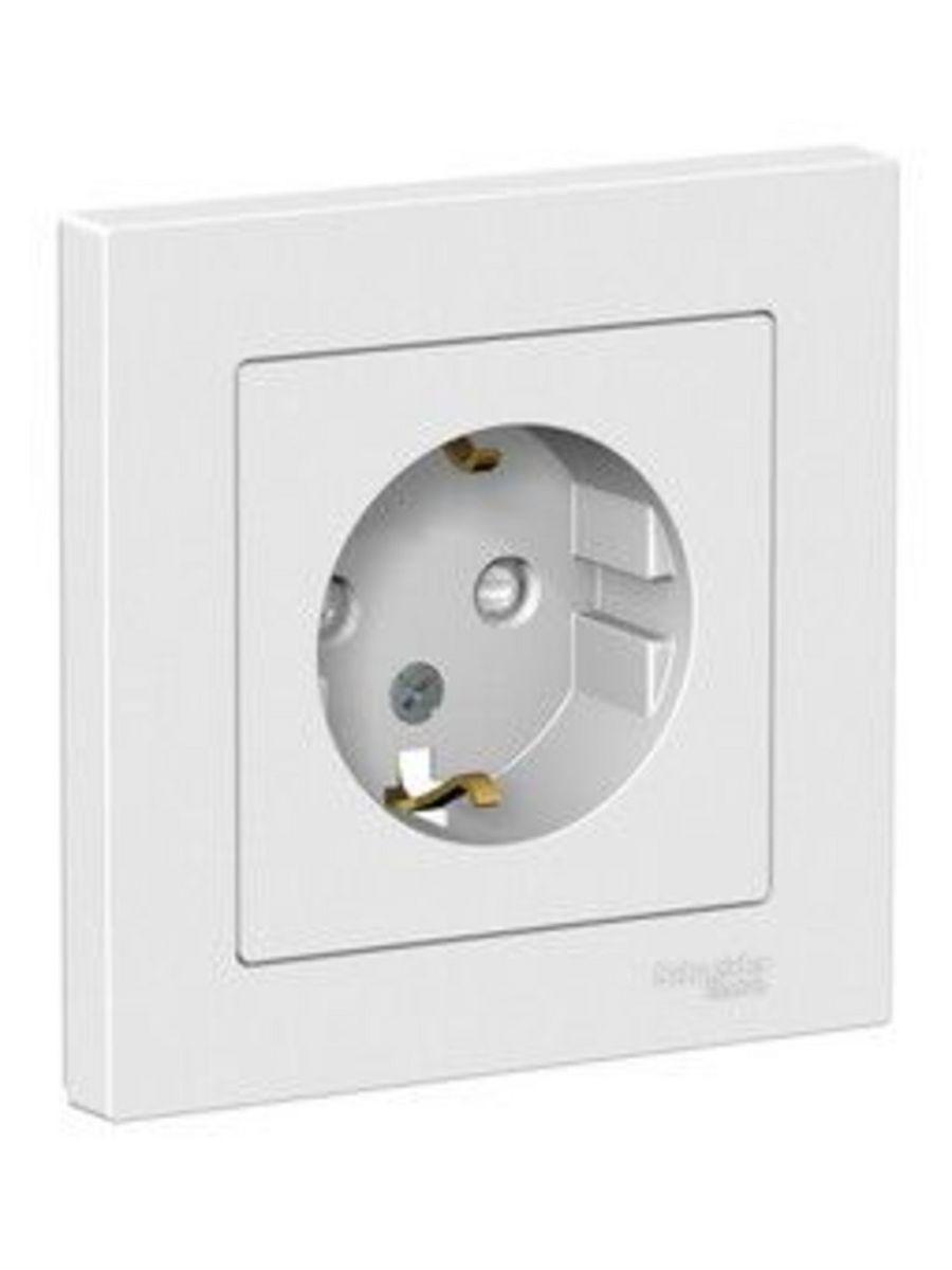 

Розетка Systeme Electric ATN001344 Schneider Atlas Лотос розовая с заземлением и защитой, Белый, ATN001344