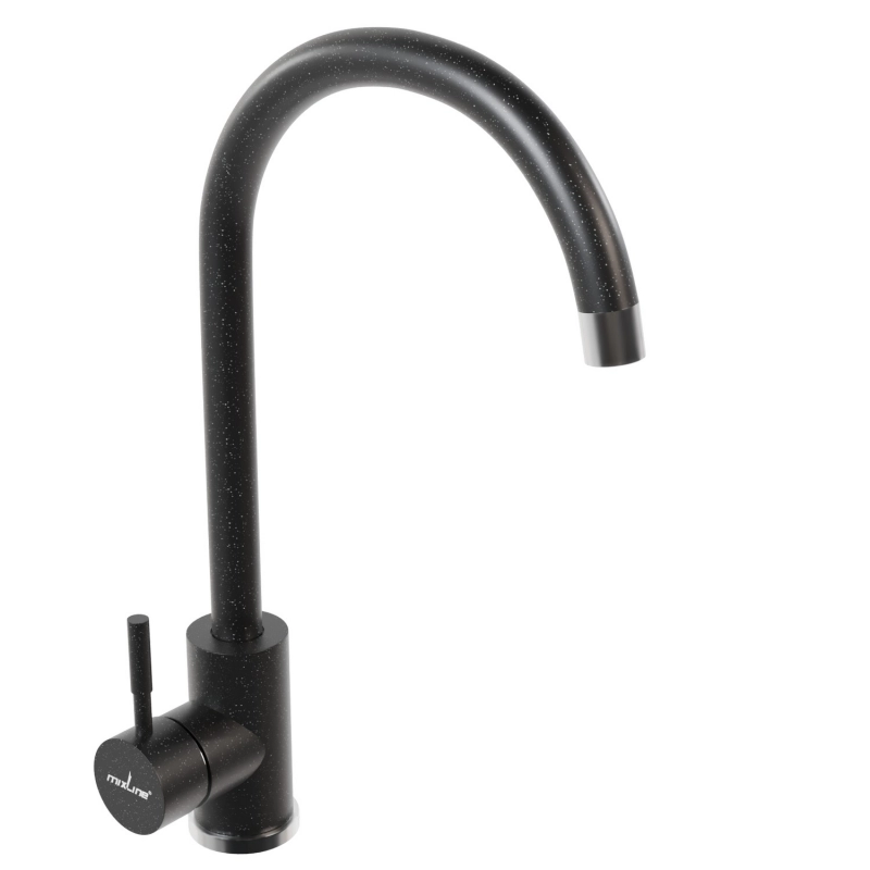 

Смеситель для кухни 35к MIXLINE ML-GS15 308 черный высок. излив, Коричневый