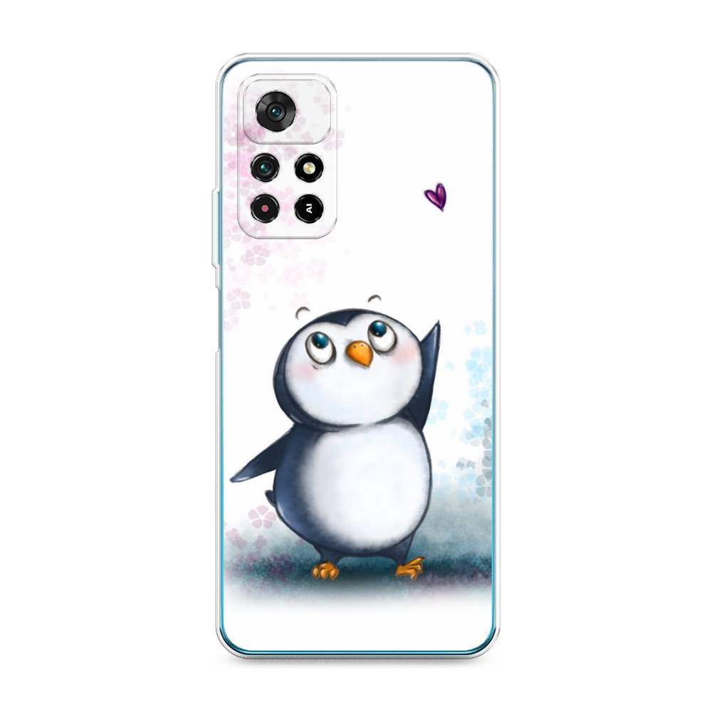 

Чехол Awog на Poco M4 Pro 5G "Пингвин и сердечко", Разноцветный, 311850-1