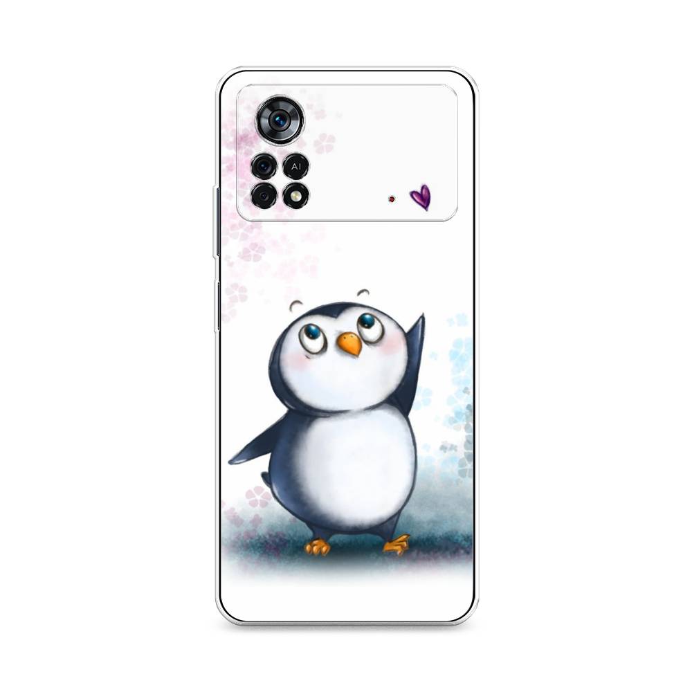 

Чехол Awog на Poco X4 Pro 5G "Пингвин и сердечко", Разноцветный, 313150-1