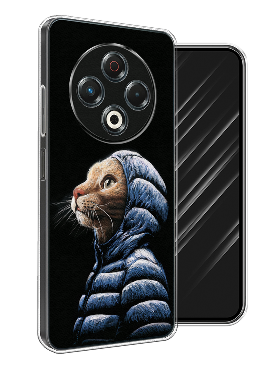 

Чехол Awog на Tecno Spark 30 "Кот в капюшоне", Черный;бежевый;синий, 309150-1