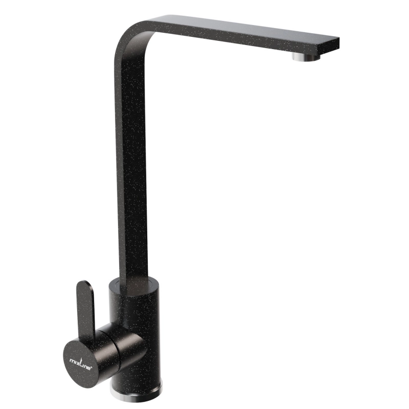 

Смеситель для кухни 35к MIXLINE ML-GS14 308 черный высок. излив