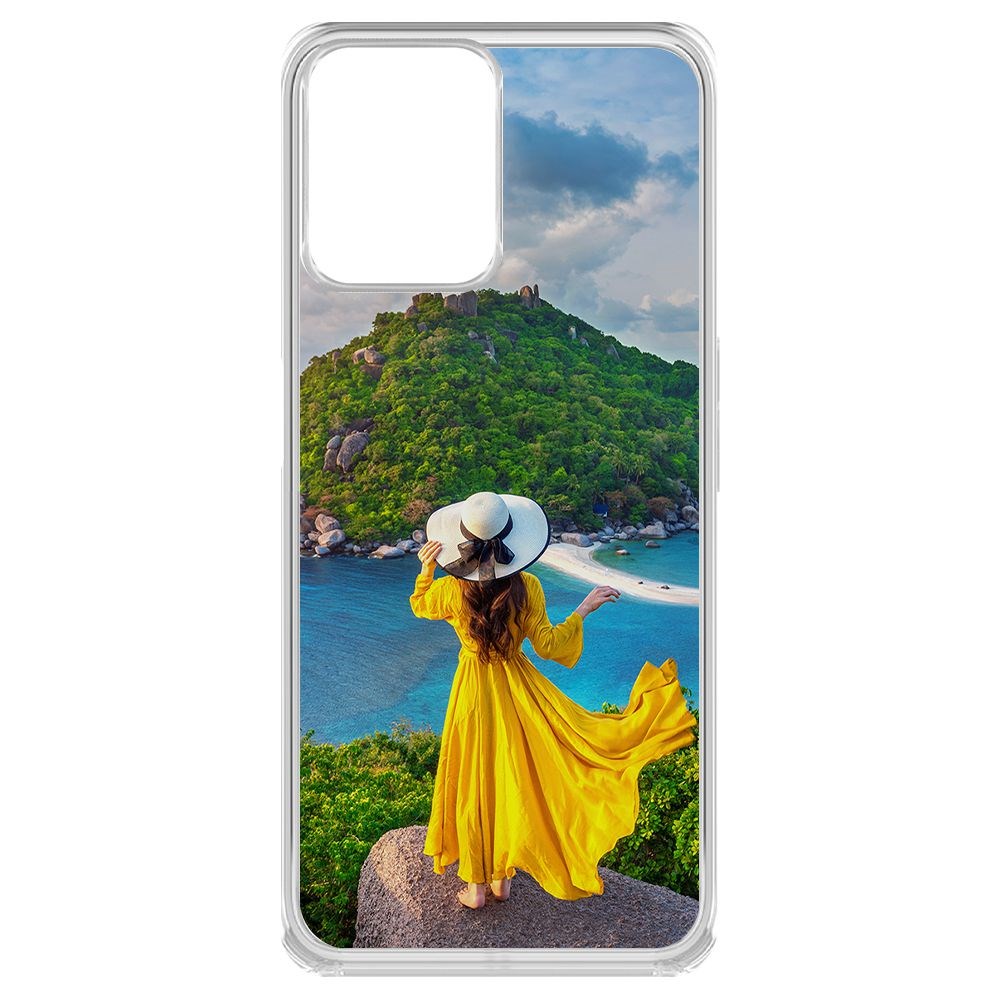 

Чехол-накладка Krutoff Clear Case Платье летнее женское для Realme C35