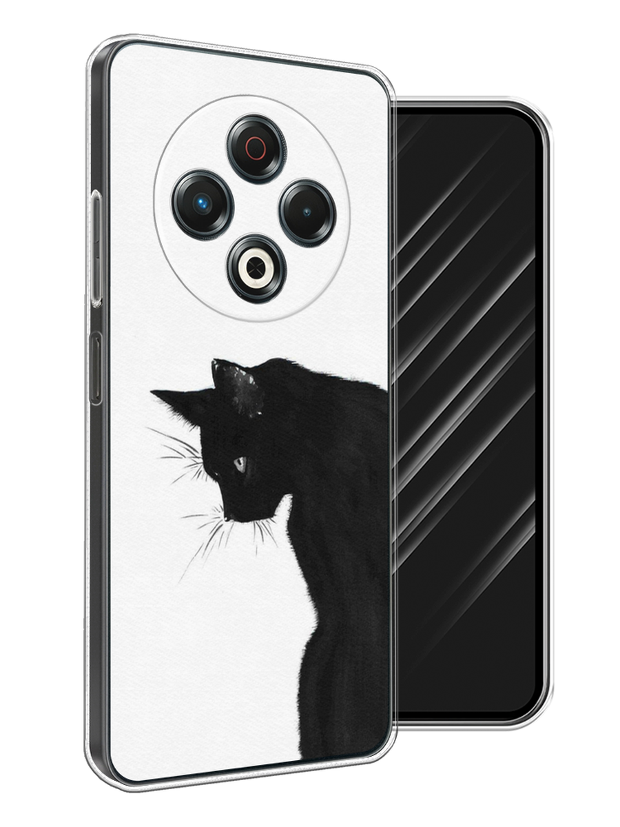 

Чехол Awog на Tecno Spark 30 "Black cat", Черный;белый, 309150-1