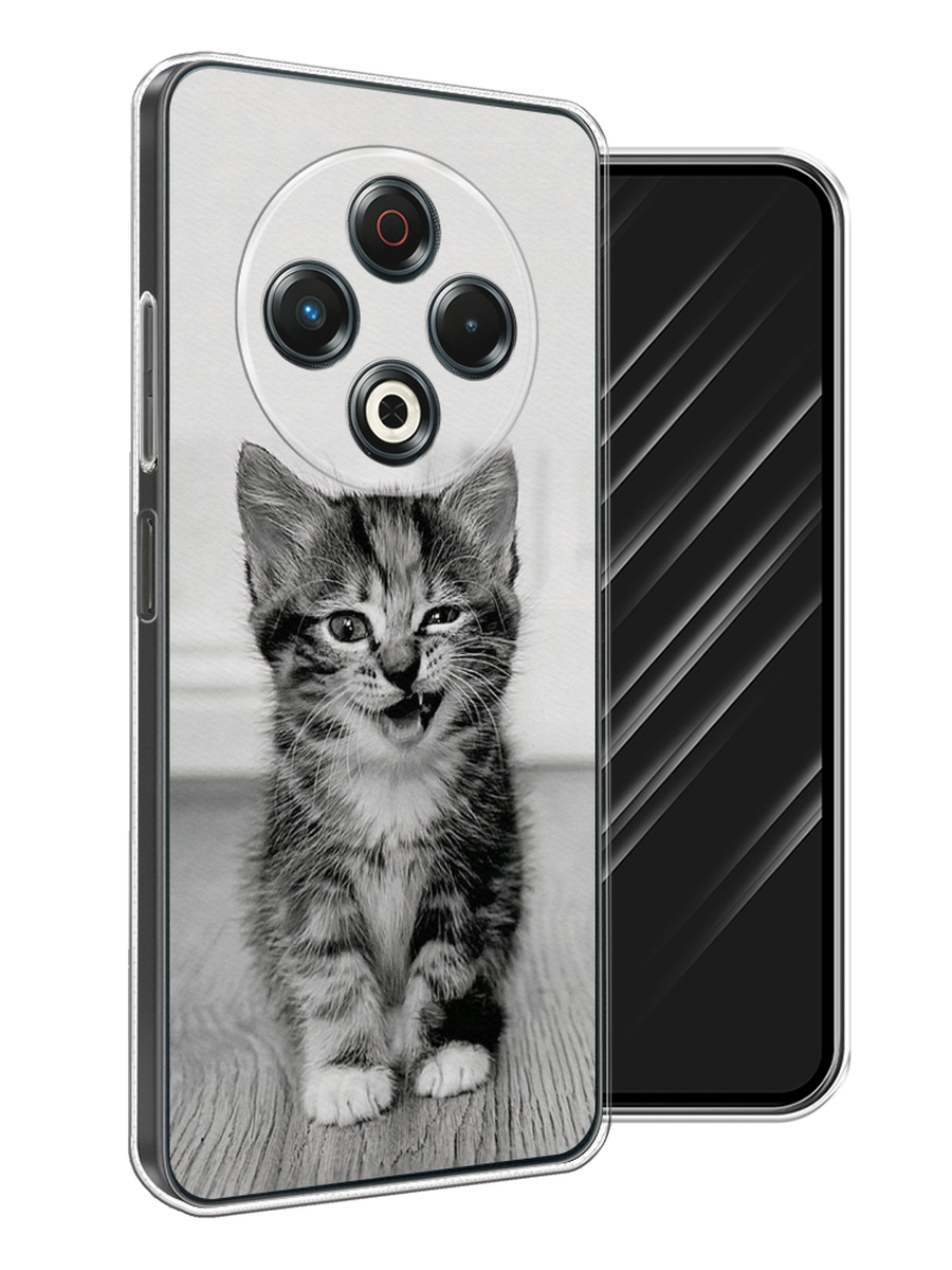 

Чехол Awog на Tecno Spark 30 "Подмигивающий котенок", Черный;серый, 309150-1