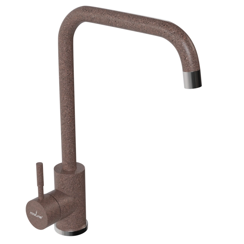 

Смеситель для кухни 35к MIXLINE ML-GS12 307 терракотовый высок. излив, Коричневый