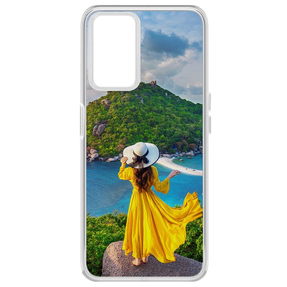

Чехол-накладка Krutoff Clear Case Платье летнее женское для Realme 9i, Прозрачный