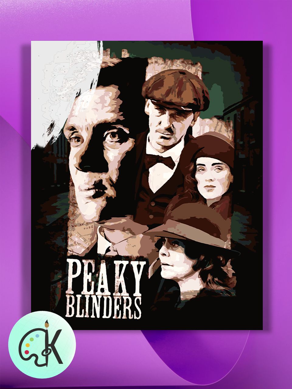 

Картина по номерам на холсте Культура Цвета Острые козырьки - Peaky Blinders, 40 х 60 см, Острые козырьки - Peaky Blinders