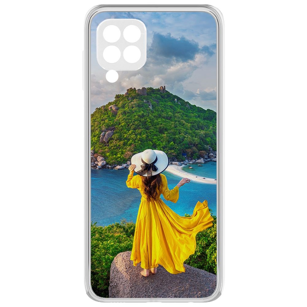

Чехол-накладка Krutoff Clear Case Платье летнее женское для Samsung Galaxy M32 (M325)