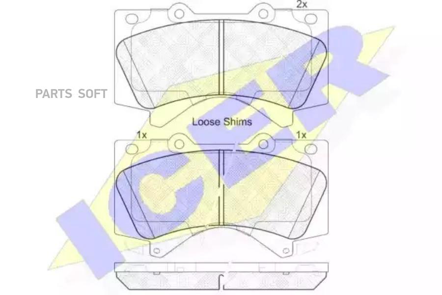 

Колодки Передние Toyota Land Cruiser 200/Lexus Lx 570 Icer 181874 Icer арт. 181874