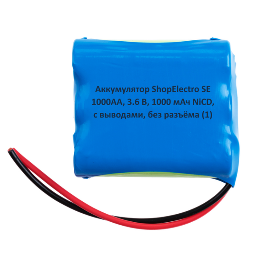 Аккумулятор SE1000АА, 3.6 В, 1000 мАч/ 3.6 V, 1000 mAh, NiCd, с выводами, без разъема 9656