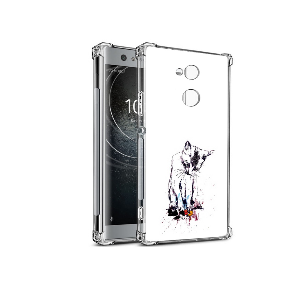 

Чехол MyPads Tocco для Sony Xperia XA2 кот и микки (PT99627.238.399), Прозрачный, Tocco