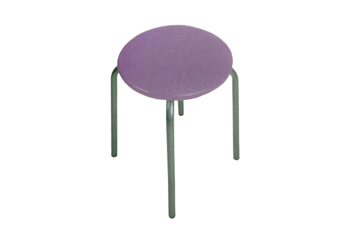 Табурет Модуль (18*1) круглый искра-хром Металл/кожзам, 81400D, Шоколад