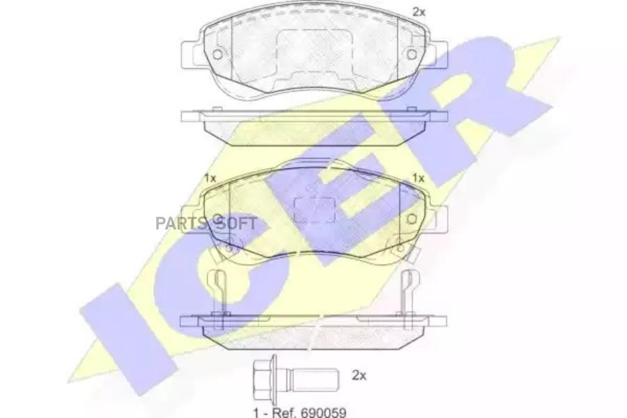 

Колодки Передние Honda Cr-V 07- Icer 181887 Icer арт. 181887