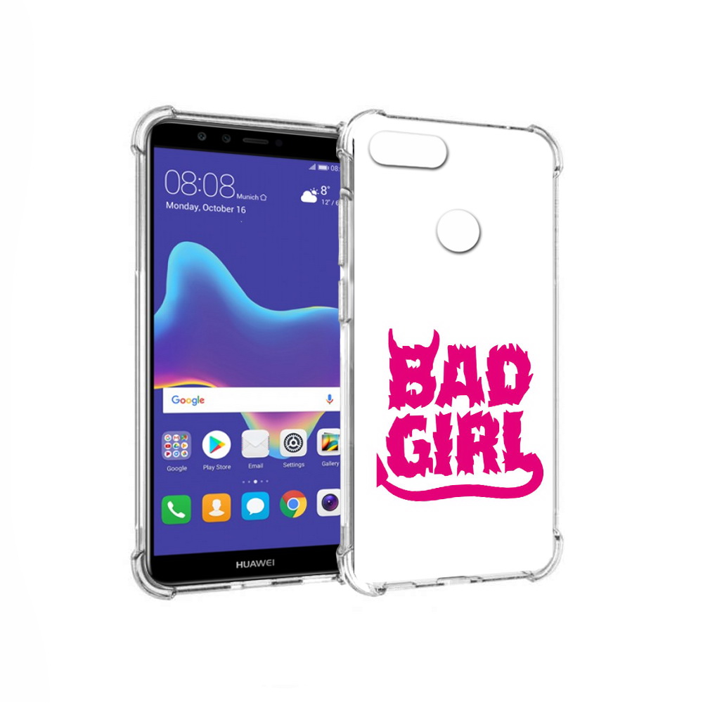 

Чехол MyPads Tocco для Huawei Enjoy 8 Plus плохая девочка (PT108787.33.545), Прозрачный, Tocco