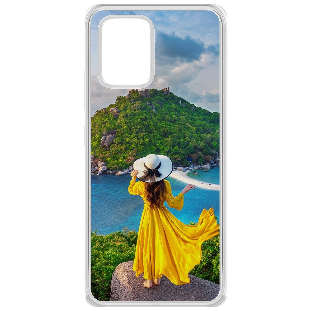 

Чехол-накладка Krutoff Clear Case Платье летнее женское для Samsung Galaxy S10 Lite
