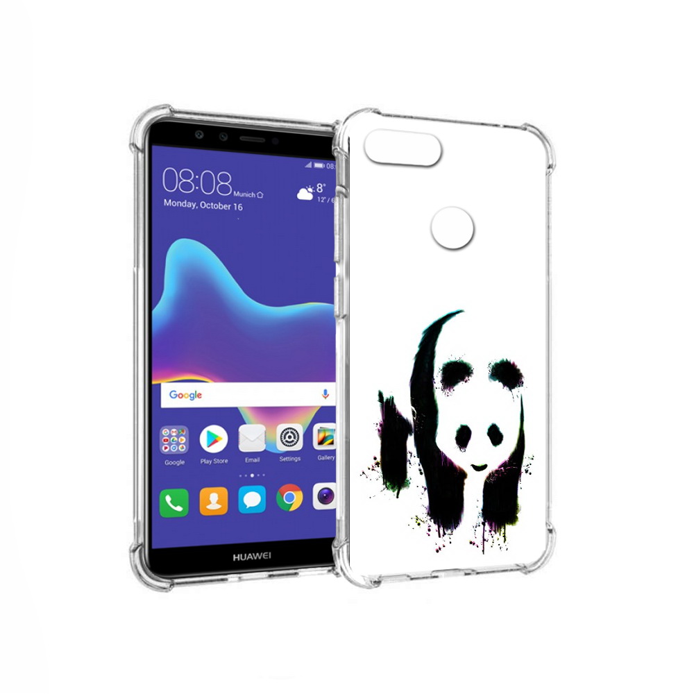 

Чехол MyPads Tocco для Huawei Enjoy 8 Plus панда в акварели (PT108787.33.532), Прозрачный, Tocco