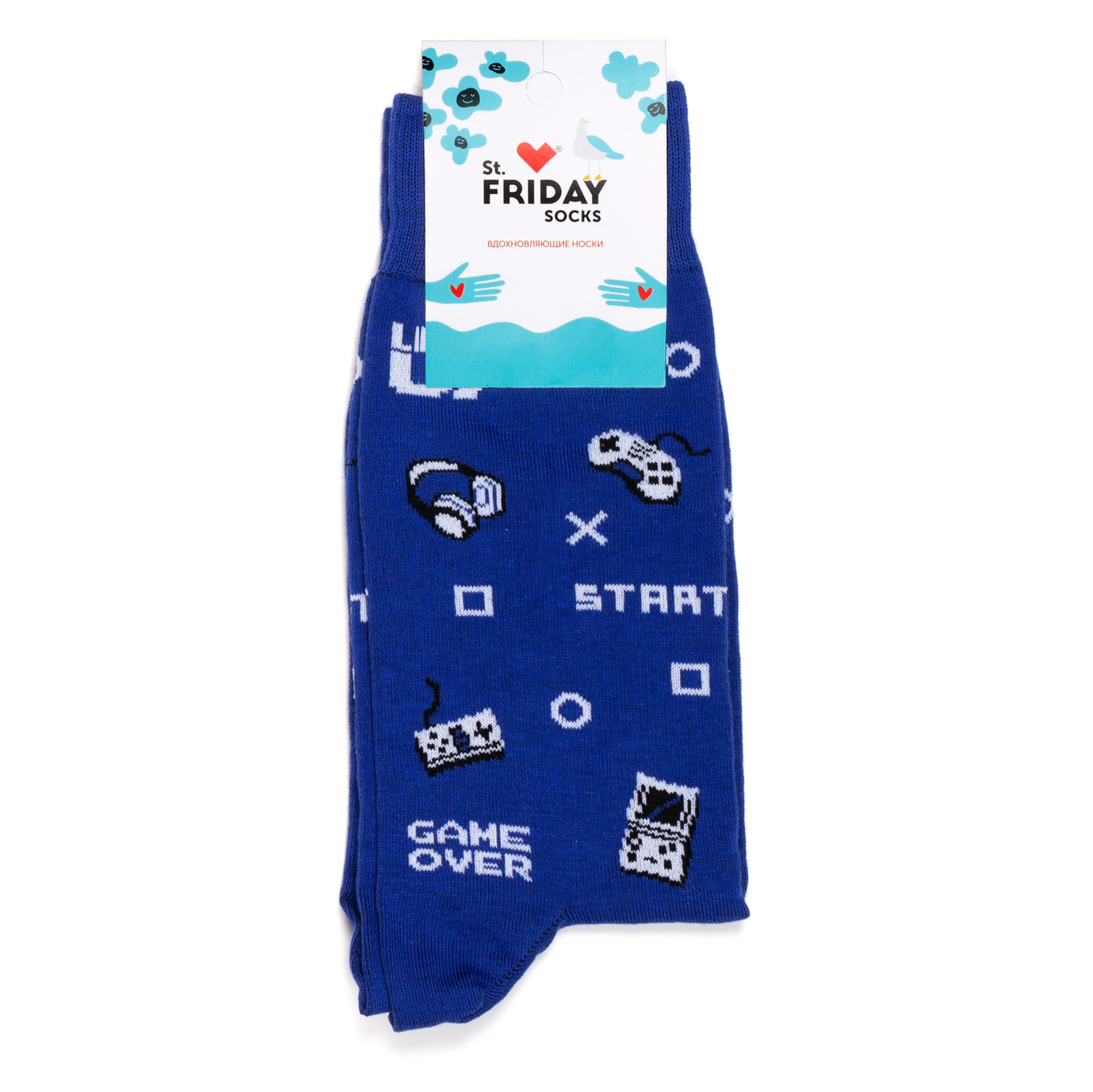 Носки унисекс St. Friday Socks Мамкин тащер синие 42-46