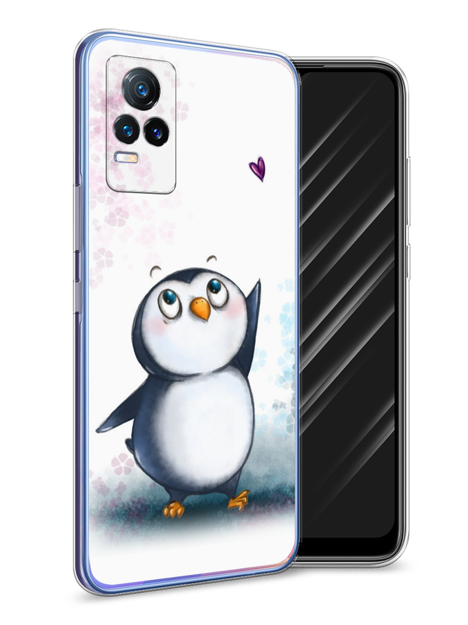 

Чехол Awog на Vivo V21e "Пингвин и сердечко", Разноцветный, 264550-1