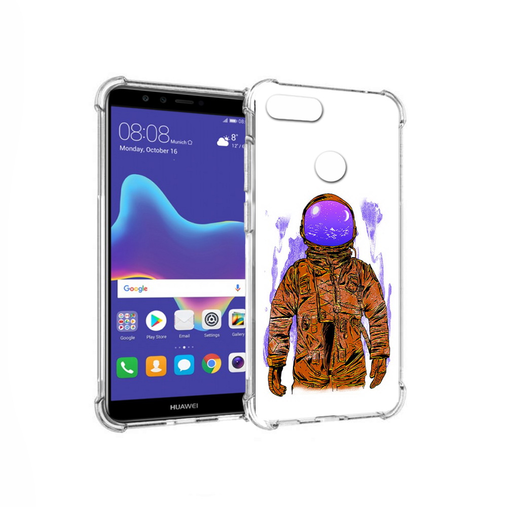 

Чехол MyPads Tocco для Huawei Enjoy 8 Plus нарисованный мужчина в скафандре, Прозрачный, Tocco