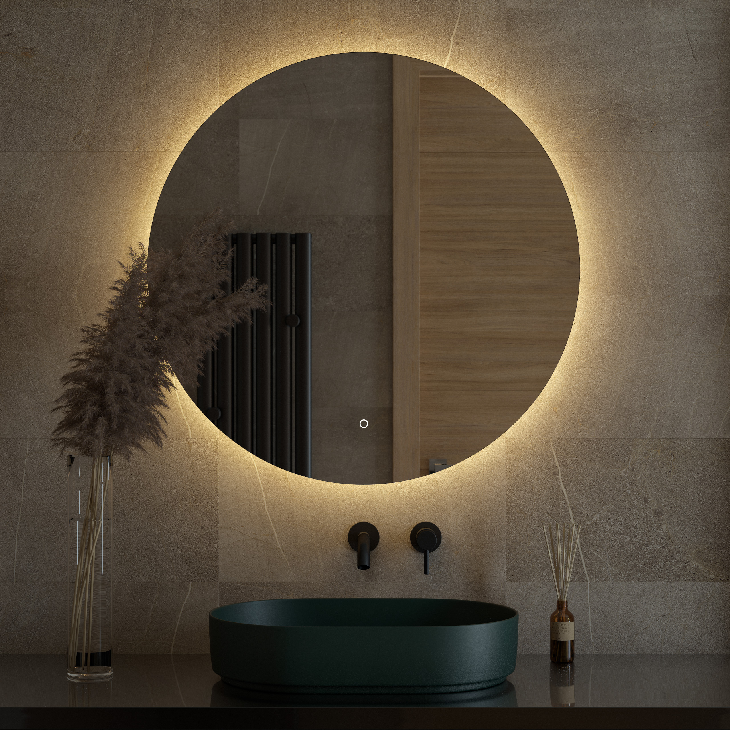 

Зеркало Defesto OPTI DF 2856S с LED-подсветкой настенное d90см, DF 2856S