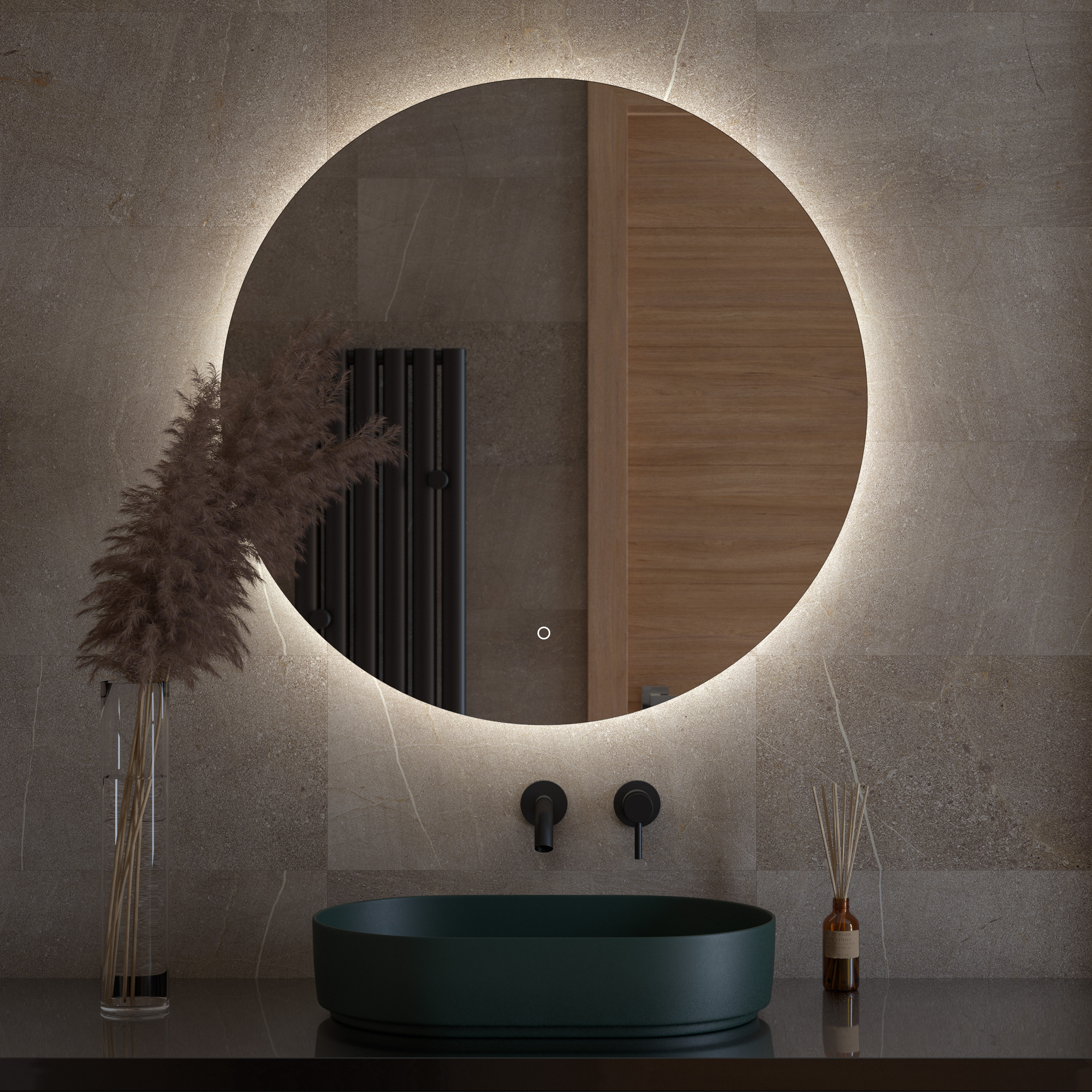 

Зеркало Defesto OPTI DF 2846S с LED-подсветкой настенное d90см, DF 2846S