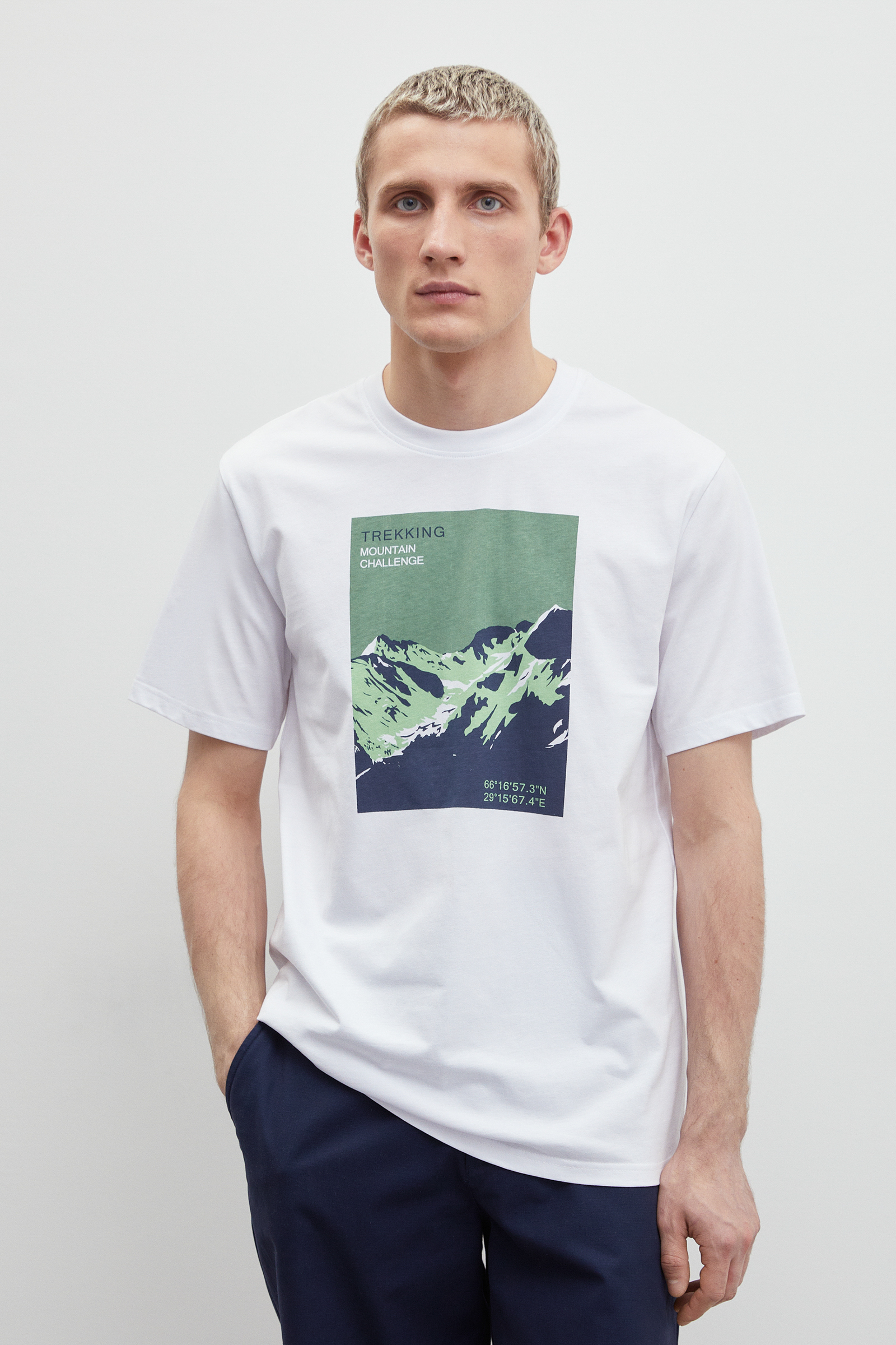 

Футболка мужская Finn Flare FBD210106-2P белая 2XL, FBD210106-2P