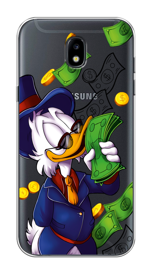 

Чехол на Samsung Galaxy J5 2017 "Scrooge McDuck with Money", Синий;зеленый;белый, 22850-6