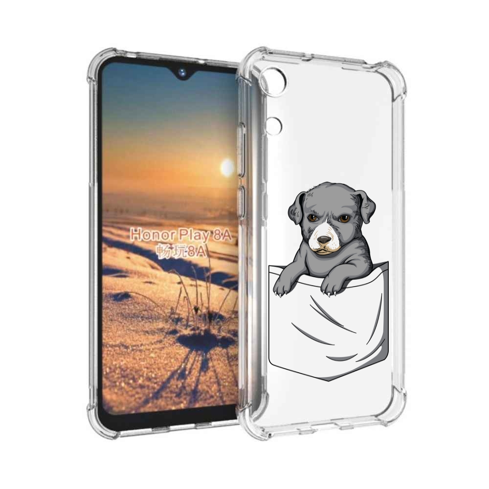 

Чехол бампер MyPads собачка в кармане для Honor 8A., Прозрачный, Tocco