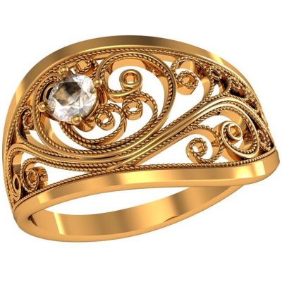 

Кольцо из серебра с фианитом р. 18 ПРИВОЛЖСКИЙ ЮВЕЛИР 202026-FA11, 202026-FA11