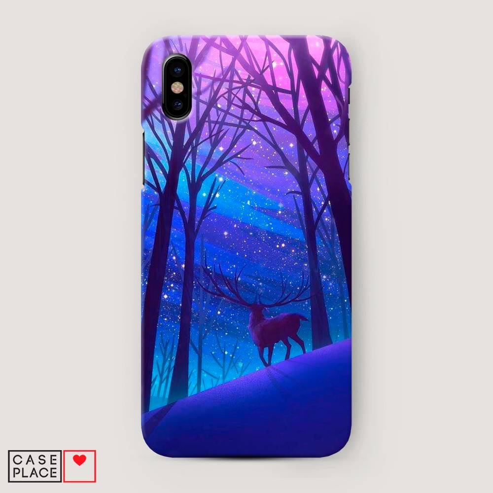 

Пластиковый чехол "Северный олень" на Apple iPhone XS Max (10S Max), 11920-1
