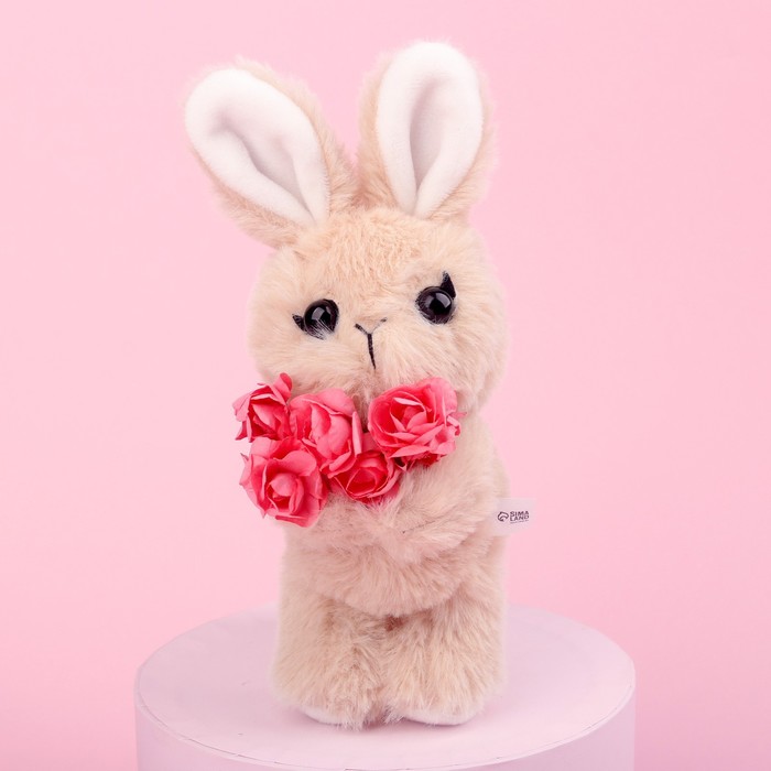 фото Мягкая игрушка milo toys кролик с цветами 22 см